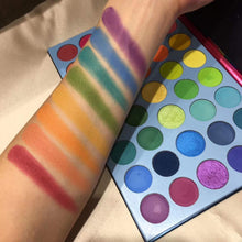 Load image into Gallery viewer, Color Fusion Metallic Rainbow Eyeshadow Palette