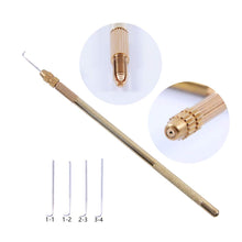 Load image into Gallery viewer, Brass Holder 4 pcs Ventilating Lace Wig Needles