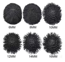 Load image into Gallery viewer, Darius Jet Black 6 Inches Curly 120% Density Human Hair Lace Front 14mm Wave Toupee for Men