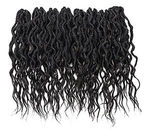 Stacy Faux Wavy Crochet Locs with Curly Ends Hair Extentions