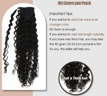 Load image into Gallery viewer, Deep Water Wave Selena Human Hair Wrap Around Ponytail Extension