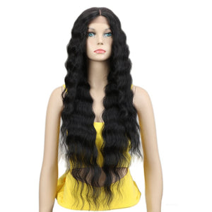 Black Joedir Spanish Waves Lace Front 30" Synthetic Wig