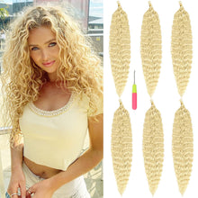 Load image into Gallery viewer, Summer Bleach Blonde Wavy Crochet Synthetic Braiding Extension