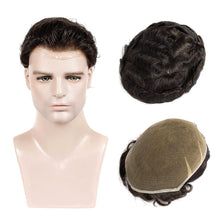 Load image into Gallery viewer, Men&#39;s Romeo Jet Black Virgin Human Hair Toupee