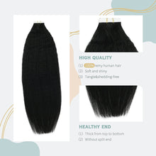 Load image into Gallery viewer, Sabrina Kinky Straight Jet Black 14-28 Inches Tape in Human Hair Extension