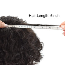 Load image into Gallery viewer, Desmond Jet Black 6 Inches Curly 120% Density Human Hair Lace Front 12mm Wave Toupee for Men