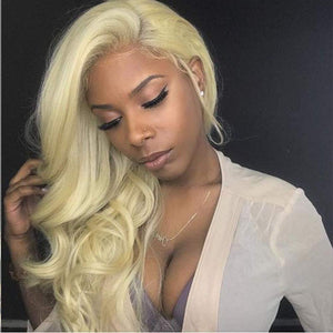Honey Blonde Beach Body Wave 24" Synthetic Lace Front Wig