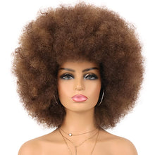 Load image into Gallery viewer, Disco Diva 70&#39;s Inspired Brown 30/33 Afro Wig