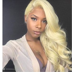 Honey Blonde Beach Body Wave 24" Synthetic Lace Front Wig