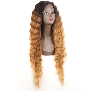 Blonde Ombre Joedir Spanish Waves Lace Front 30" Synthetic Wig