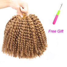 Load image into Gallery viewer, Strawberry Blonde Kinky Curly Passion Twist Synthetic Hair Bundles