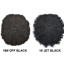 Load image into Gallery viewer, Shaun Jet Black &amp; 1B 6 Inches Curly 120% Density Human Hair Lace Front Wave Toupee for Men