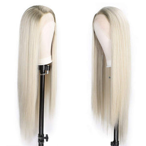 Frosty Blonde 30 Inch Synthetic Lace Front Wig