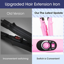 Load image into Gallery viewer, Rose Pink Hair Extension Keratin Tip K-Tip Fusion Iron