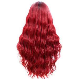 Chloe Red Hot Loose Waves Synthetic Bang Wig