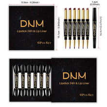 Load image into Gallery viewer, Two-in-One 6 Pcs Matte Lip Liner and Lipstick Set