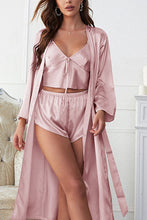 Load image into Gallery viewer, Love Me Pink Satin Crop Top &amp; Shorts Set
