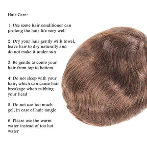Men's Dark Brown Gianni Human Hair 8" X10" Toupee