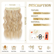 Load image into Gallery viewer, Bleach Blonde Halo Hair Beach Waves Extensions