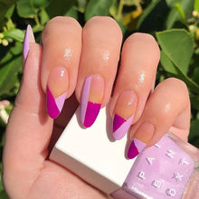 Load image into Gallery viewer, Pink &amp; Red Almond Shape Abstract Design 24 Pcs Press-On Nails
