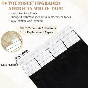 Jasmine Straight Jet Black 14-28 Inches Tape in Human Hair Extension