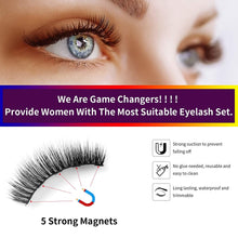 Load image into Gallery viewer, Lashes in the City 10 Pcs Magnetic Eyelashes &amp; Eyeliner Set