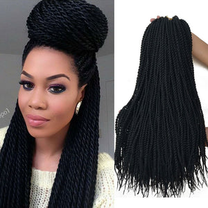 Kalisha Dark Brown Micro Senegalese Twist Braids Crochet Hair Extensions
