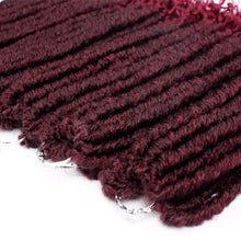 Load image into Gallery viewer, Burgundy Goddess 16 - 20 Inches Faux Locs Straight with Curly Ends Synthetic Hair