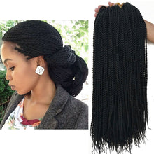 Load image into Gallery viewer, Kalisha Dark Brown Micro Senegalese Twist Braids Crochet Hair Extensions