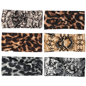 Wild Side Animal Print 6 Pcs Turban Headband Set