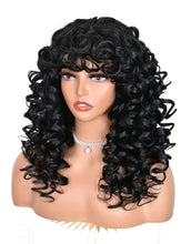 Load image into Gallery viewer, Teairra Curly Layered Synthetic Wig With Bangs
