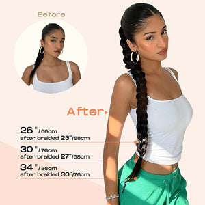 Black Mixed with Browns Wrap Around Braided Ponytail Extension
