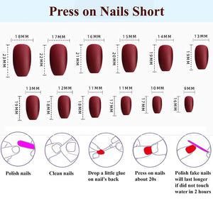Glossy Pink  Almond Shape Swirls Design 24 Pcs Press-On Nails