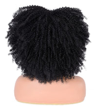 Load image into Gallery viewer, Angela Kinky Curly Jet Black 4C Synthetic Wig With Bangs