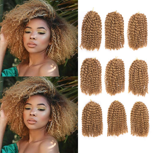 Strawberry Blonde Curly Passion Twist Synthetic Hair Bundles