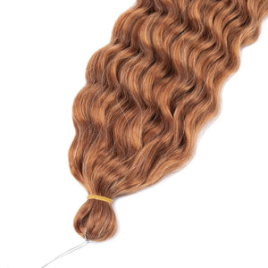 Elena Copper Blonde Wavy Crochet Synthetic Braiding Extensions