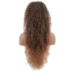 Lisa Curly 27" Honey Blonde Synthetic Drawstring Ponytail Extension