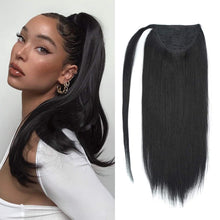 Load image into Gallery viewer, Posh Human Hair Straight 14-20 Inches Long Ponytail