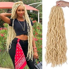 Load image into Gallery viewer, Deja 613 Blonde  Soft Curly 24 Inches Faux Locs Crochet Synthetic Hair