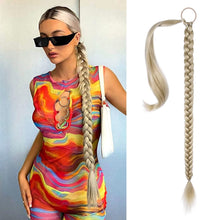 Load image into Gallery viewer, Ash Blonde Wrap Around Braided Ponytail Extension