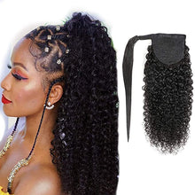 Load image into Gallery viewer, Amari Kinky Curly Human Hair Wrap Around Ponytail Extension