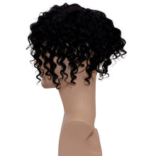 Load image into Gallery viewer, Curly Black 6 Inches 130% Density European Human Hair Lace Front Toupee
