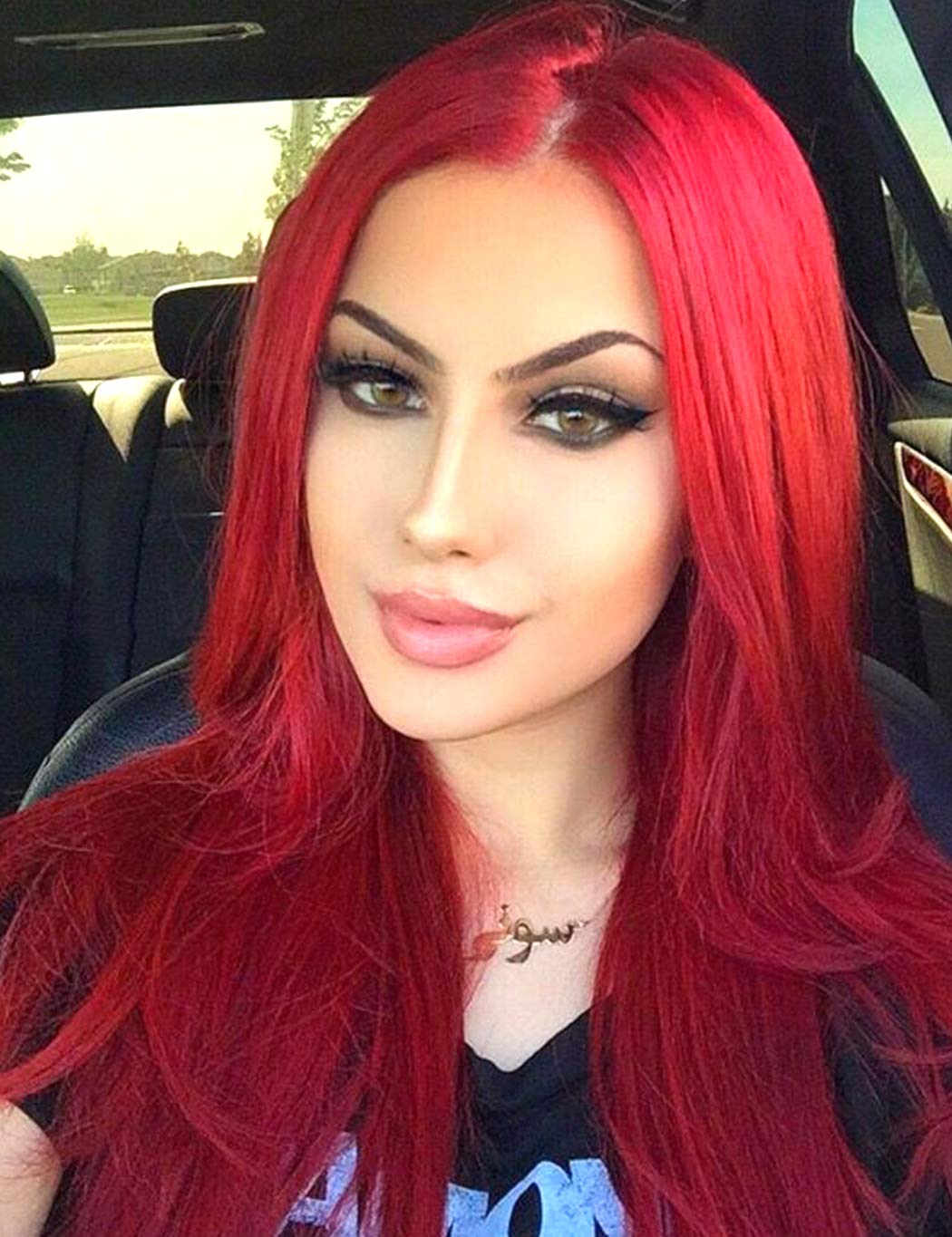 Lady In Red 22 Inch Straight Synthetic Lace Front Wig