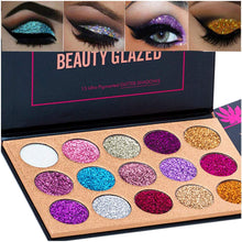 Load image into Gallery viewer, Manila 15 Colors Glitter Eyeshadow Shimmery Palette