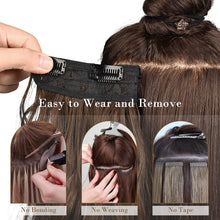 Load image into Gallery viewer, Milly Black &amp; Brown Wavy 4 Pcs Synthetic Clip-in Hair Extensions