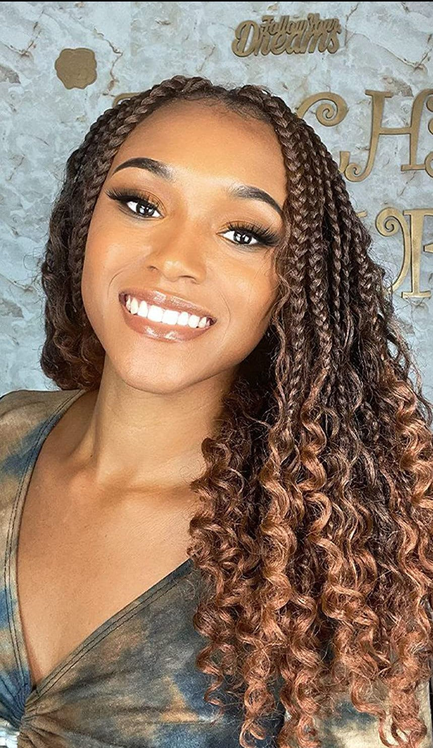 Ciara T30 Goddess Box Braids Crochet with Curly Ends Hair Extension