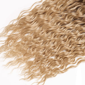 Camila Golden Blonde Mix Wavy Crochet Synthetic Braiding Extensions