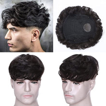 Load image into Gallery viewer, Jake Curly PU Base Human Hair Toupee