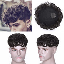 Load image into Gallery viewer, Dominic Black &amp; Grey Human Hair Mix Toupee