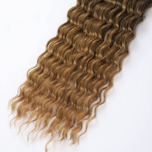 Brianna Honey Blonde Wavy Crochet Synthetic Braiding Extensions